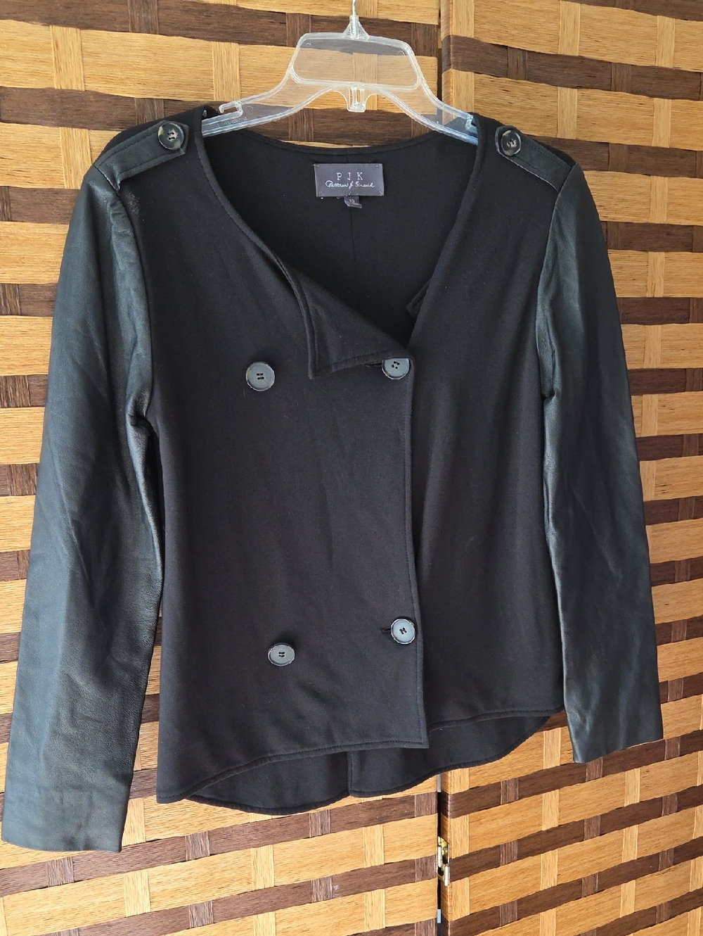PJK Lamb Leather Arm Jacket Bomber Style